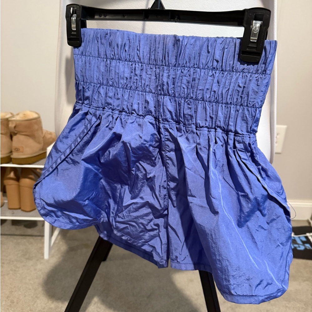 Blue Ruched Free People Shorts